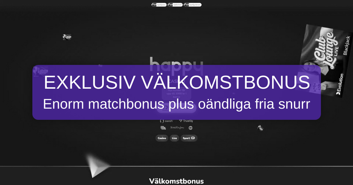 Happy Casino och välkomstbonusen för svenska spelare